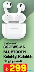 GO SMART GS-TWS-25 BLUETOOTH KULAKİÇİ KULAKLIK fiyat ve kampanya bilgisi